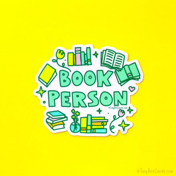Book Person Vinyl Sticker - Bookish Gift for Reading Lover, Ebook or E-Reader Decal for Him or Her