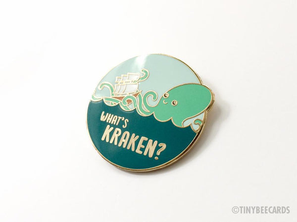 What's Kraken Hard Enamel Pin-Enamel Pin-TinyBeeCards