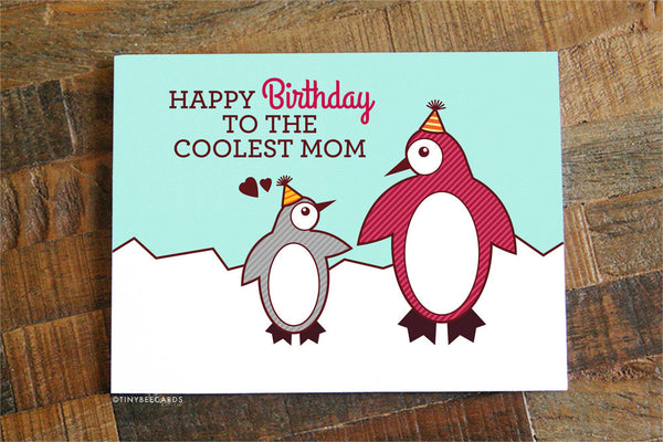 Mom Birthday Card "Coolest Mom!"