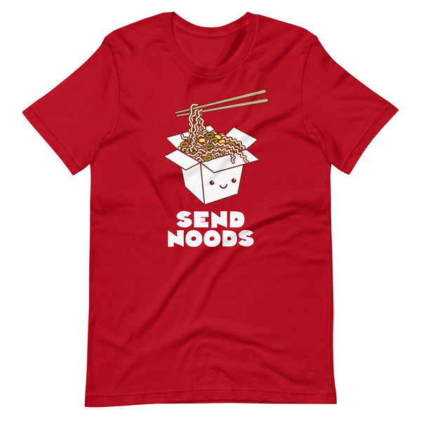 Funny Send Noods Ramen T-Shirt - soft 100% cotton tee, noodles foodie shirt gift, ramen lover gift, cheeky rude joke clothing, Japanese food
