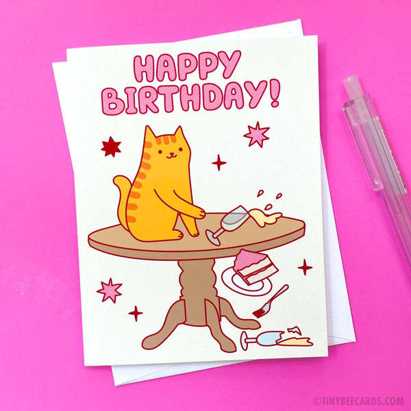 Bad Kitty Mischief Cat Lover Birthday Card
