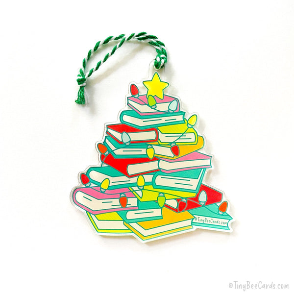 Bookish Christmas Tree Acrylic Ornament
