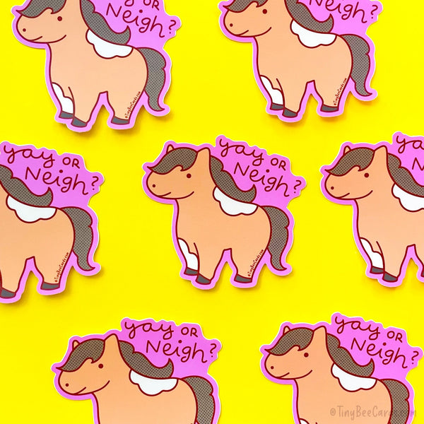 Horse Lover Vinyl Sticker Yay or Neigh Decal