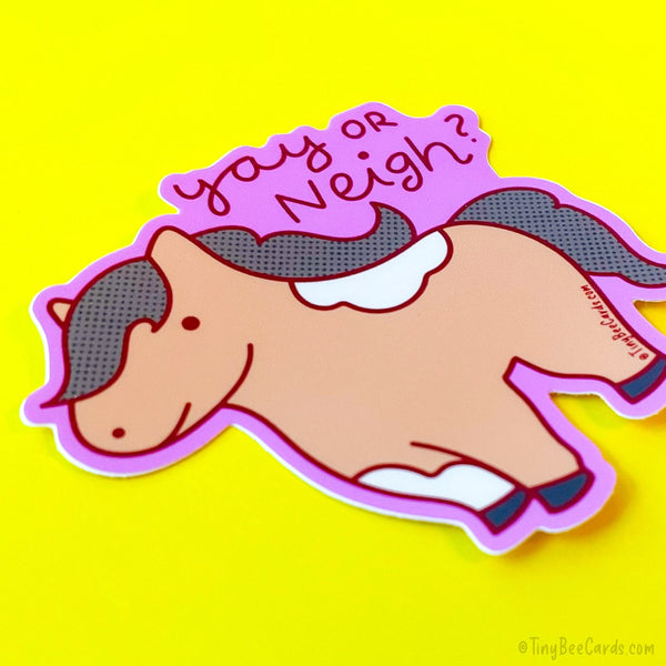 Horse Lover Vinyl Sticker Yay or Neigh Decal