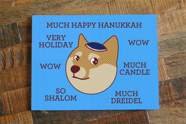 Doge Hanukkah Card "Such Happy Hanukkah"