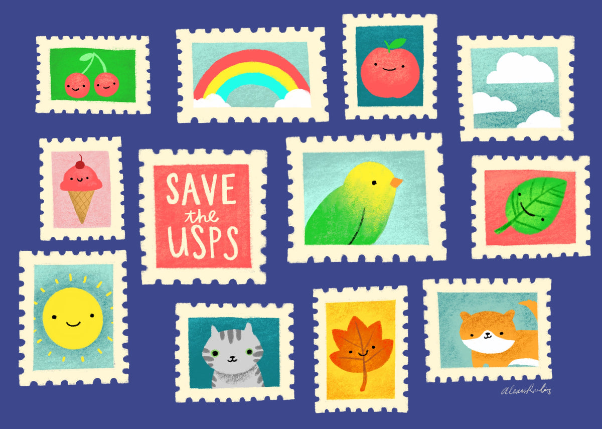 Restore the USPS! 💌 Free Postcard Digital Download TinyBeeCards