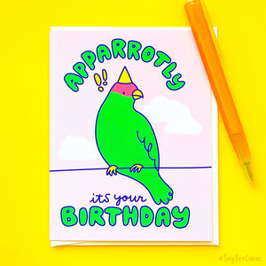 Parrot Birthday Card "AParrotly It's Your Birthday!"