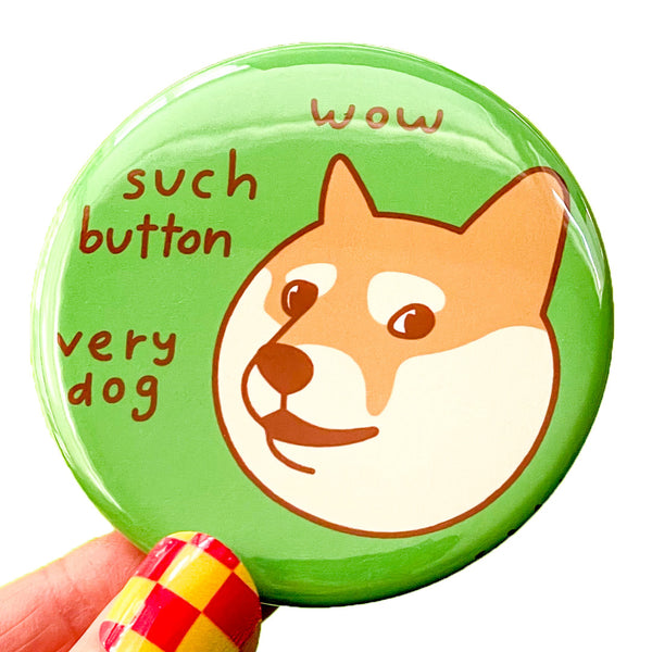 Doge Shiba Inu Dog Meme Fridge Magnet or Pin