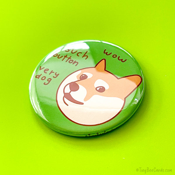 Doge Shiba Inu Dog Meme Fridge Magnet or Pin