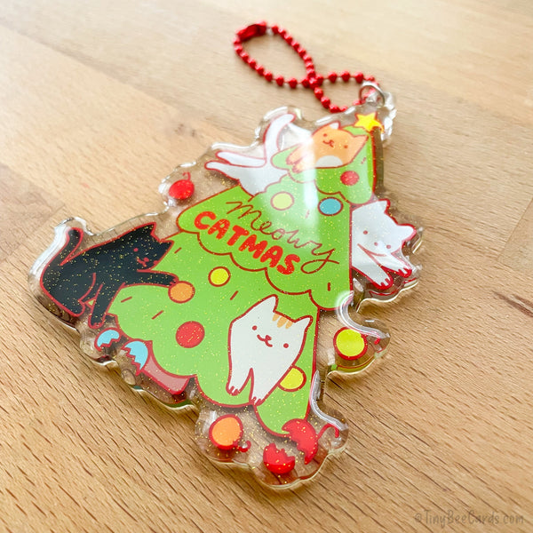 Meowy Catmas Cat Mischief Acrylic Christmas Ornament