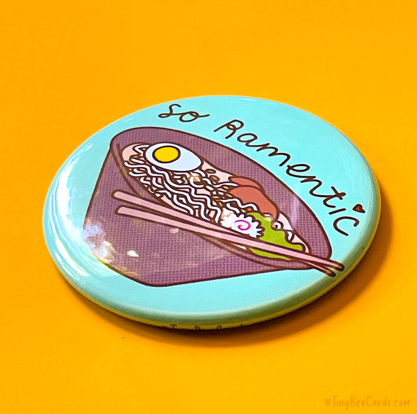 Funny Ramen Lover Magnet or Pin "Hopeless Ramentic"