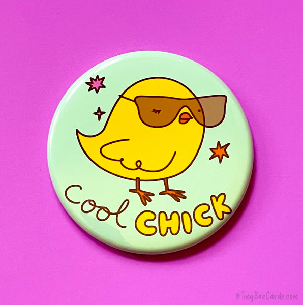 Cool Chick Magnet or Pin