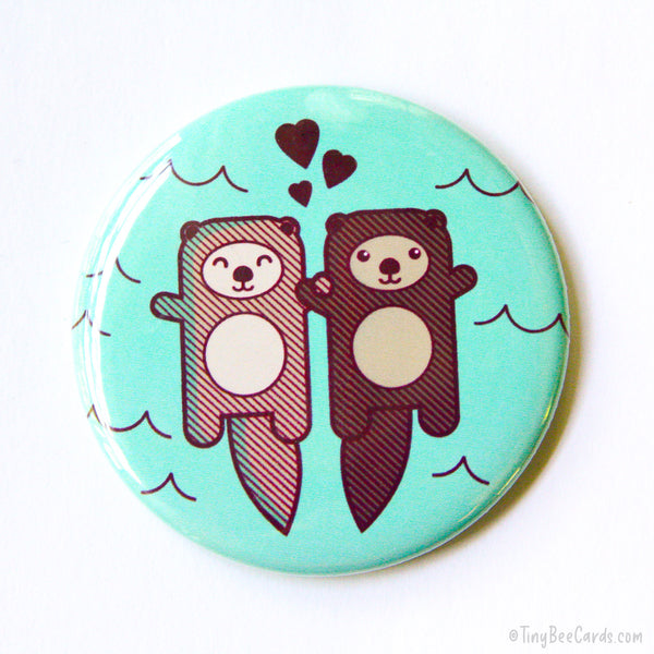 Otters Refrigerator Magnet or Pin