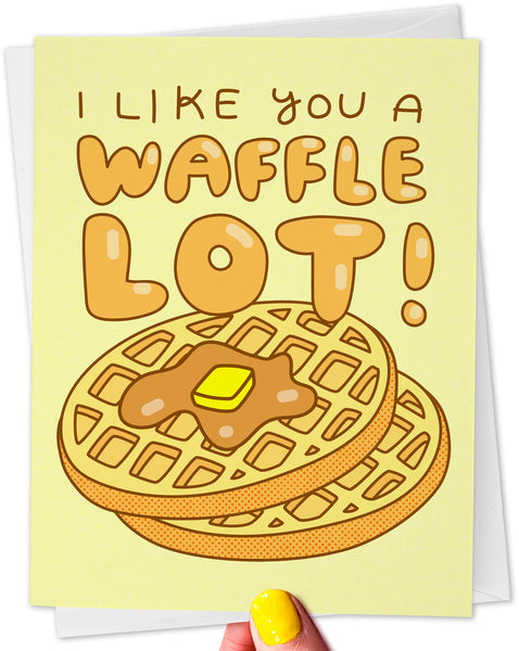 Waffles Love Card "I Like You a Waffle Lot"