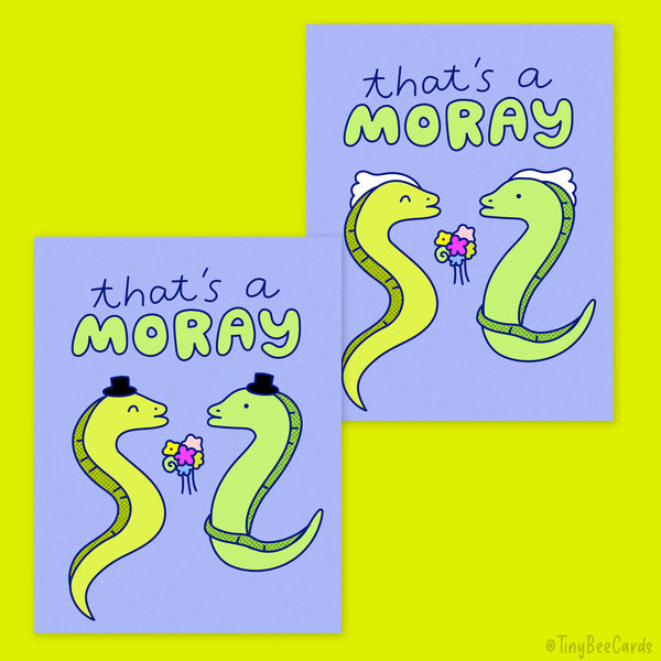 Moray Eel Wedding Card - "That's A Moray!"