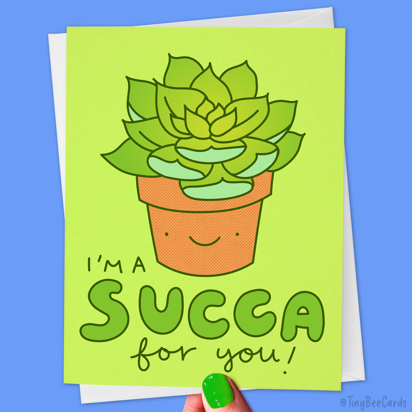 Cute Succulent Love Card "I'm a Succa for You!"