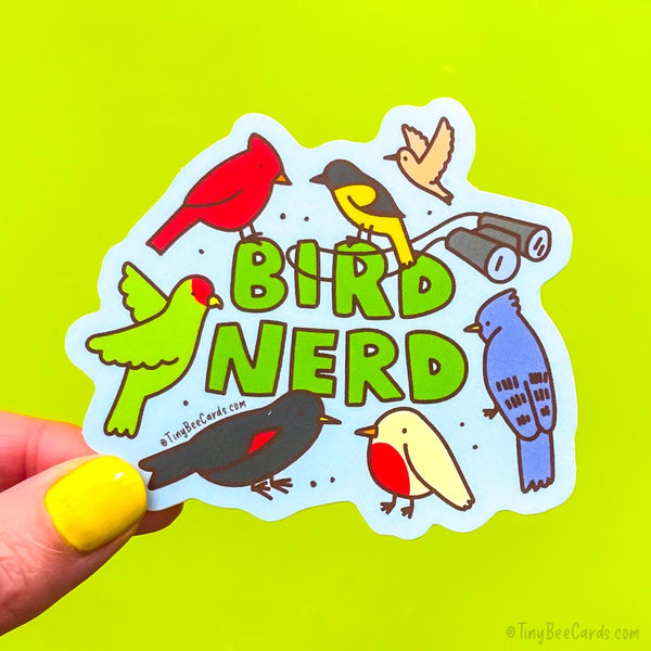 Bird Nerd Vinyl Sticker - Bird Watcher Animal Lover Birding Gift