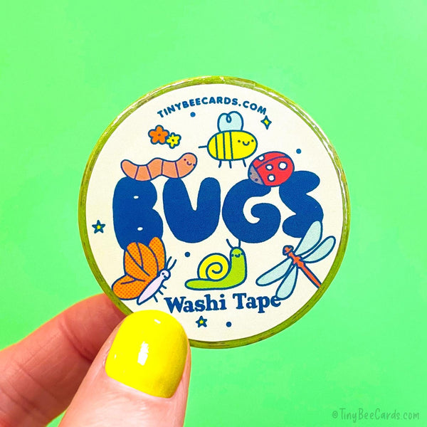 Bugs Washi Tape - Bug Lover Gift, Entomology Decorative Stationery for Journaling Scrapbooking