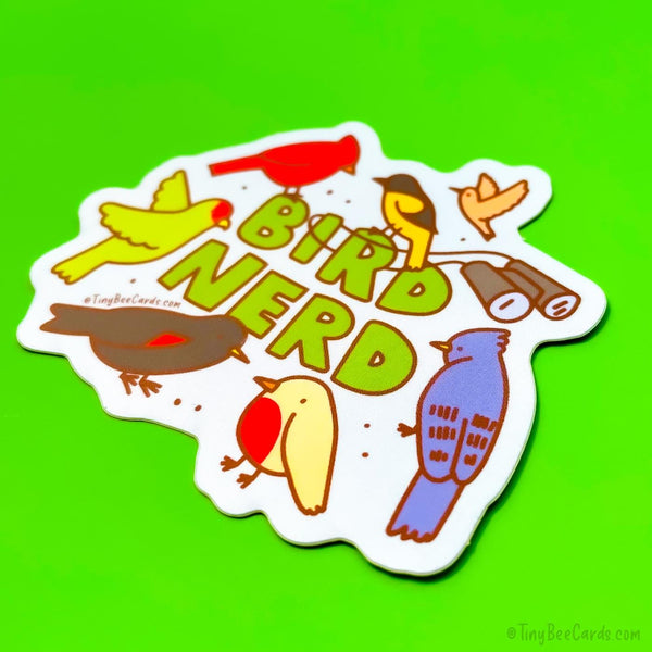 Bird Nerd Vinyl Sticker - Bird Watcher Animal Lover Birding Gift