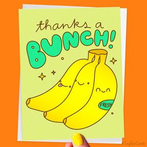 Bananas Thank You Card "Thanks a Bunch!"