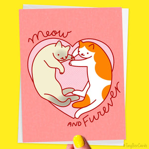 Cat I Love You Card "Meow & Furever"