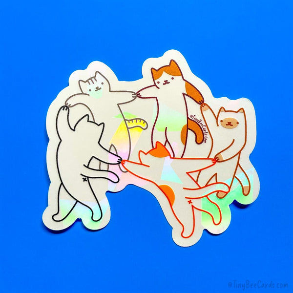 Matisse The Dance Cats Suncatcher Decal - Rainbow Maker, Classic Painting Repositionable Window Cling Sticker