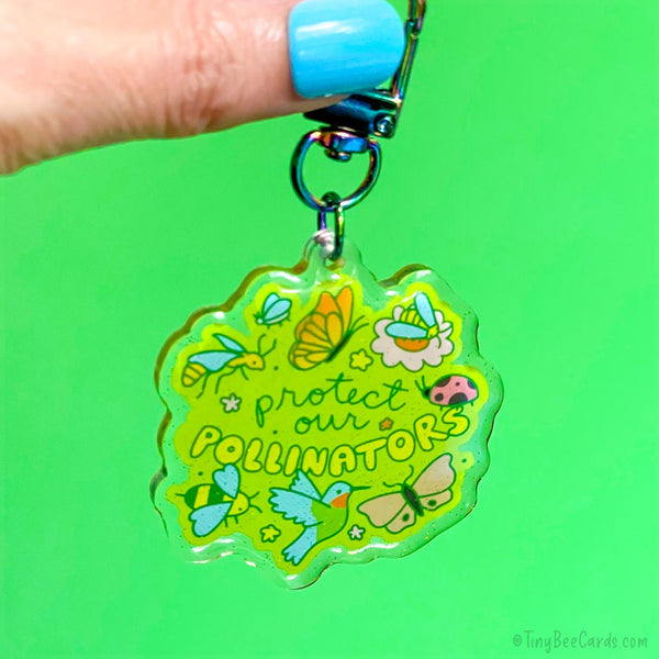 Protect our Pollinators Bugs & Nature Acrylic Keychain