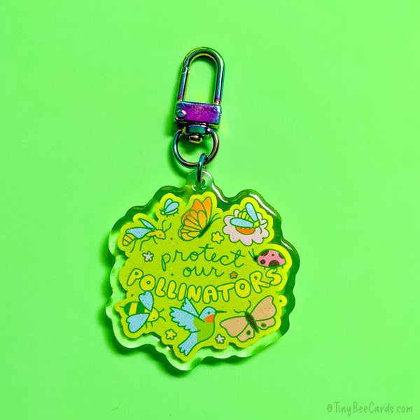 Protect our Pollinators Bugs & Nature Acrylic Keychain