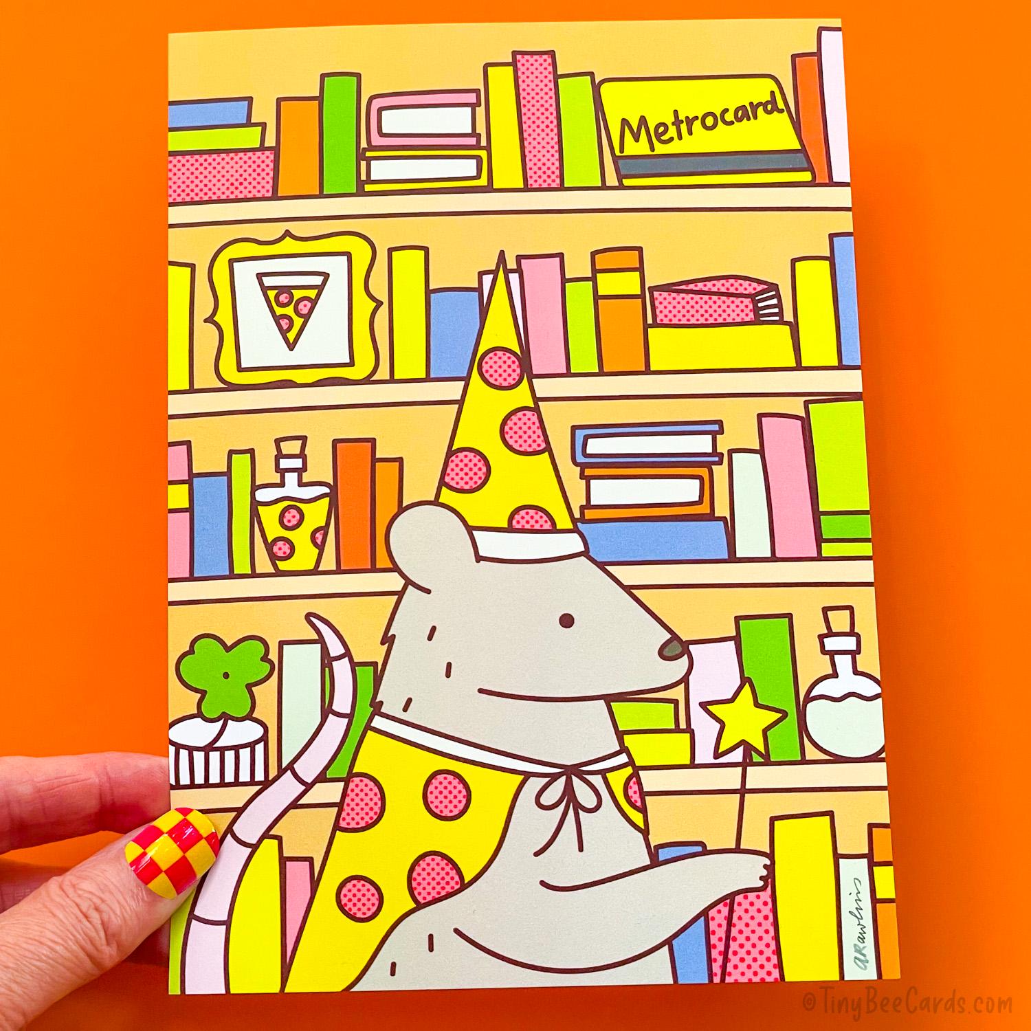 Magical Pizza Rat Cute Art Print