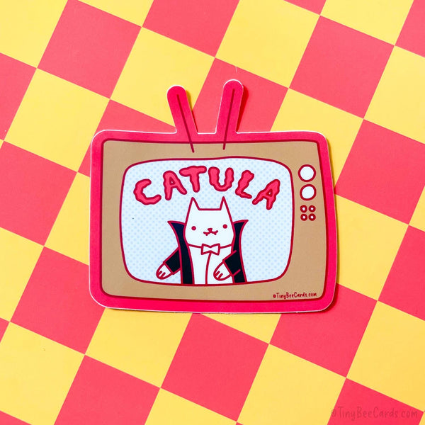 Catula Dracula Cat Scary Movie Vinyl Sticker