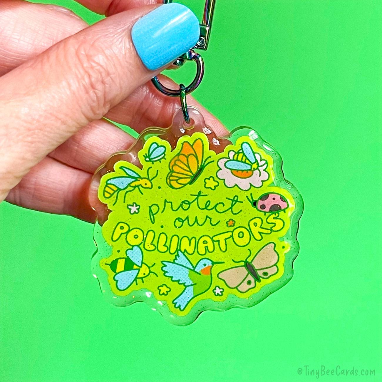 Protect our Pollinators Bugs & Nature Acrylic Keychain