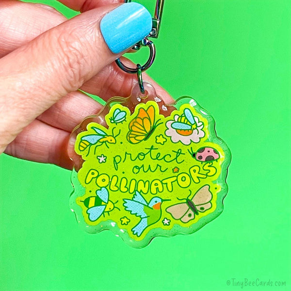 Protect our Pollinators Bugs & Nature Acrylic Keychain