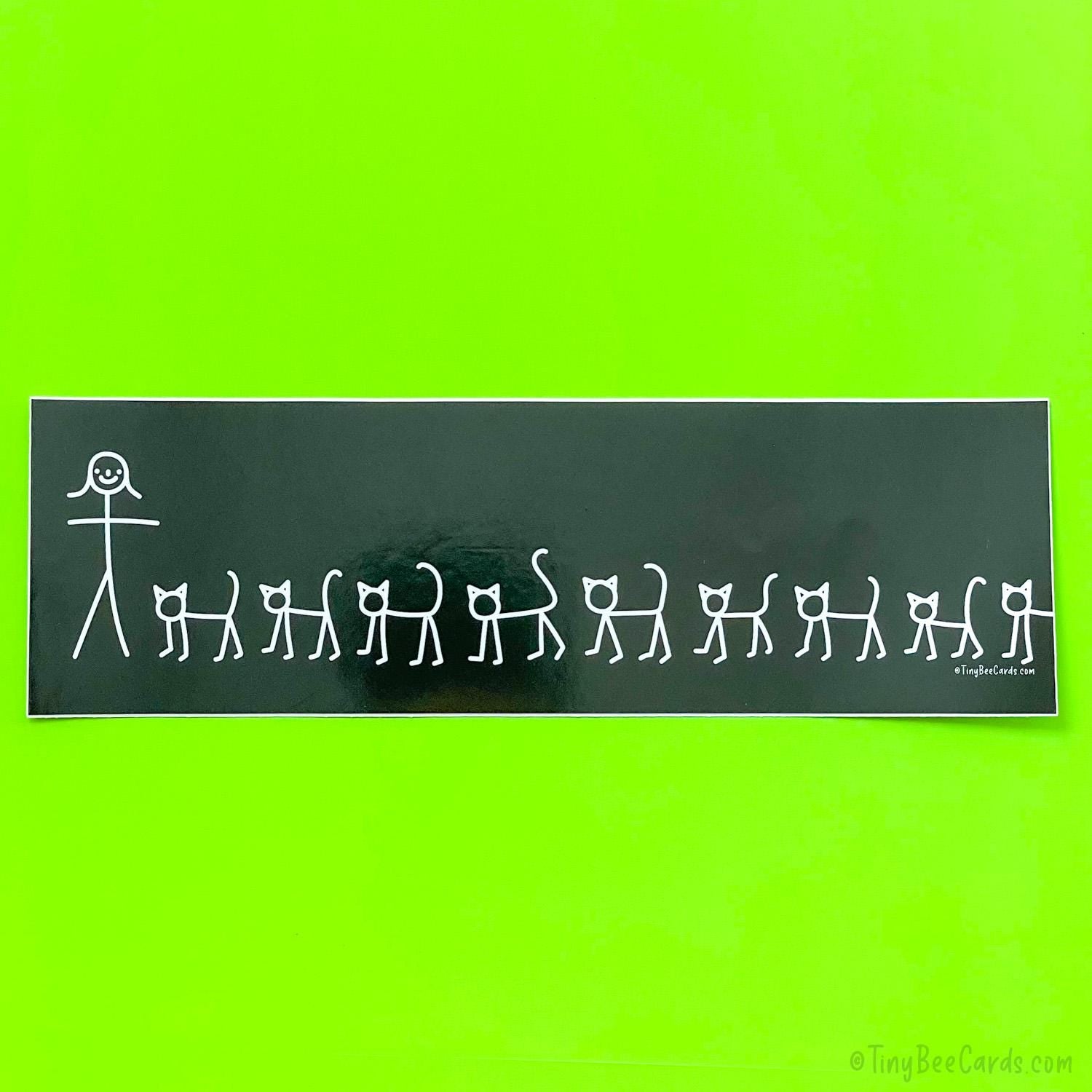 Crazy Cat Lady Vinyl Bumper Sticker