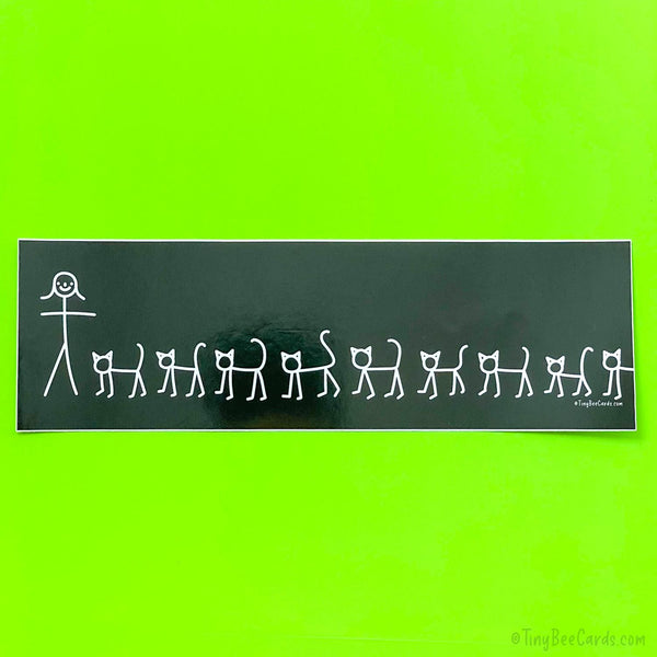 Crazy Cat Lady Vinyl Bumper Sticker