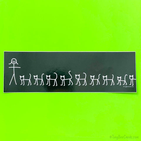 Crazy Cat Lady Vinyl Bumper Sticker