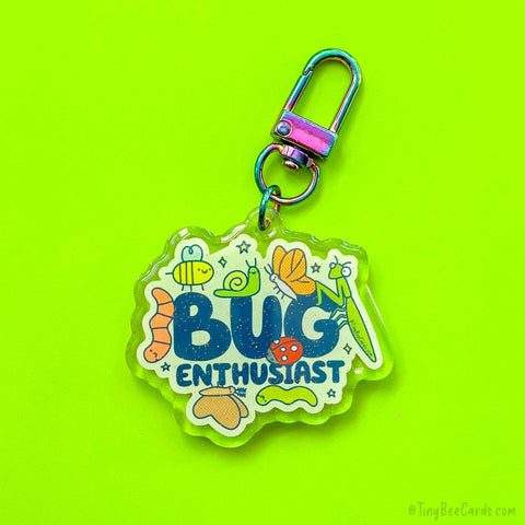 Bug Enthusiast Glitter Acrylic Keychain