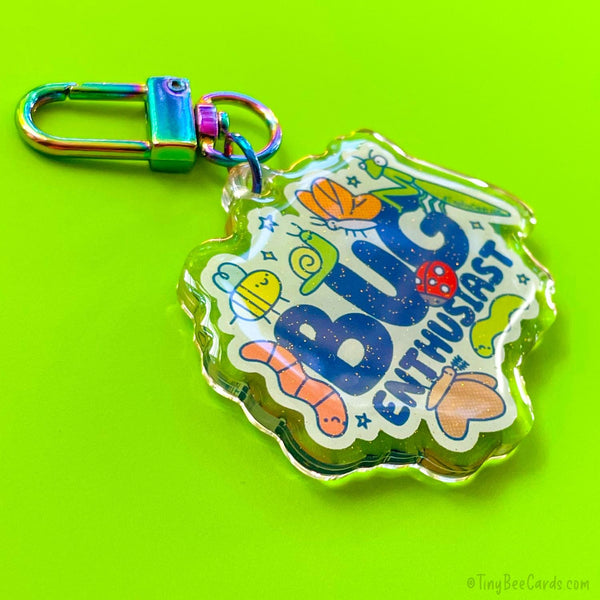 Bug Enthusiast Glitter Acrylic Keychain