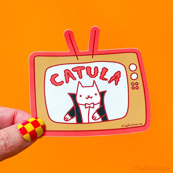 Catula Dracula Cat Scary Movie Vinyl Sticker
