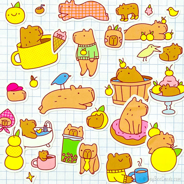 Capy Life Capybara Vinyl Sticker Sheet