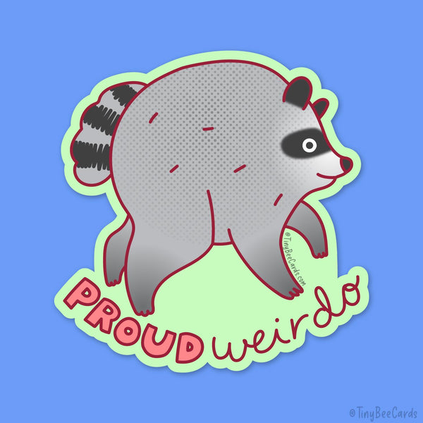 Jimothy Vinyl Sticker PREORDER "Proud Weirdo" - Seattle Raccoon