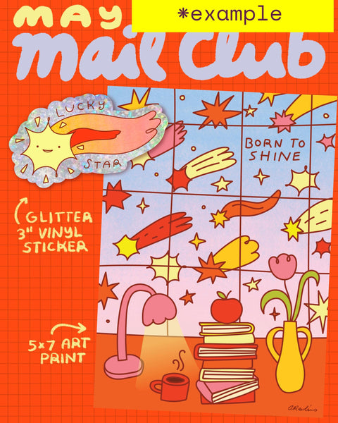 Sticker & Art Print Animal Themed Monthly Snail Mail Club Subscription