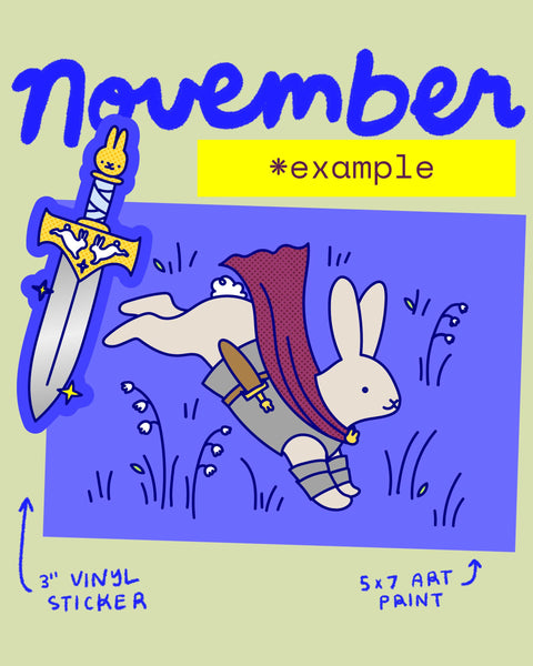 Sticker & Art Print Animal Themed Monthly Snail Mail Club Subscription
