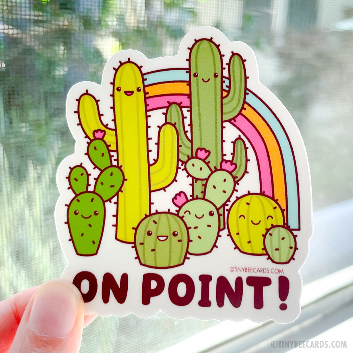 On Point Cactus Vinyl Sticker