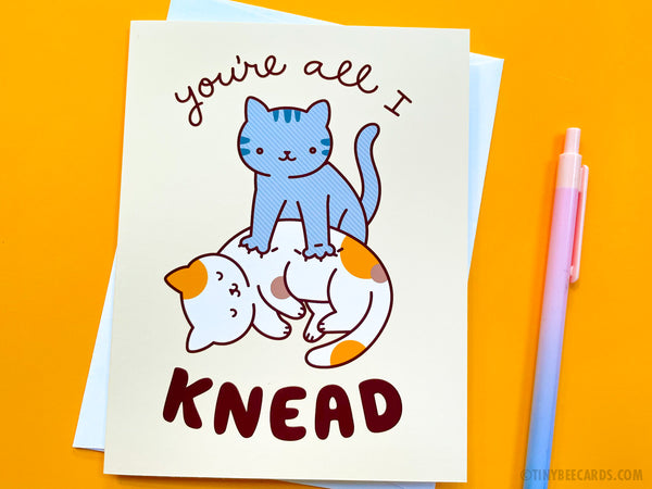 Cat Love Card - All I Knead