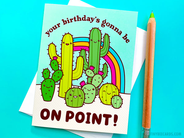Cactus Birthday Card "On Point"
