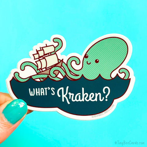 Kraken Vinyl Sticker "What's Kraken?"