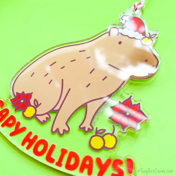 Capybara Christmas Ornament "Capy Holidays"