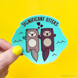 Otters Vinyl Sticker "Significant Otters"