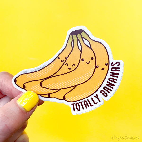 Bananas Vinyl Sticker "Totally Bananas"