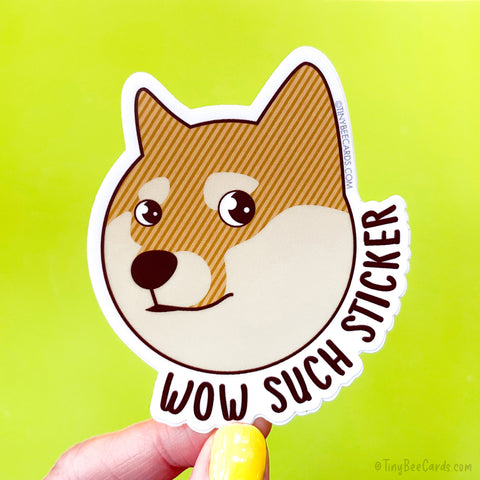 Doge Vinyl Sticker "Wow Such Sticker"